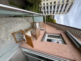 Balkonset Holz: Klapptisch + 2 Klappstühle mit Armlehnen und
