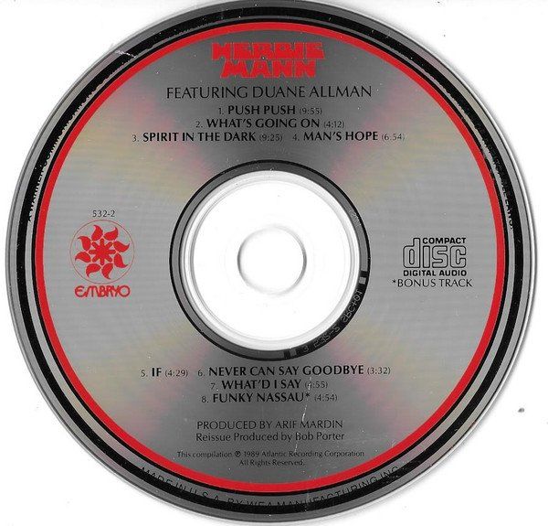 CD: Herbie Mann PUSH PUSH Chuck Rainey Duane Allman CD – Usato da Kandergrund venduto da Sososo 2