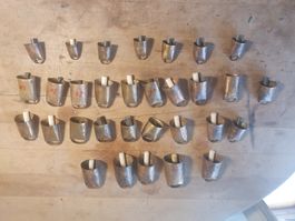 31 Stk katalanische Ziegenglocken Bronze ca 4-8 cm