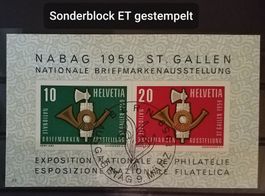 4192) W38, Sonderblock NABAG ET gestempelt