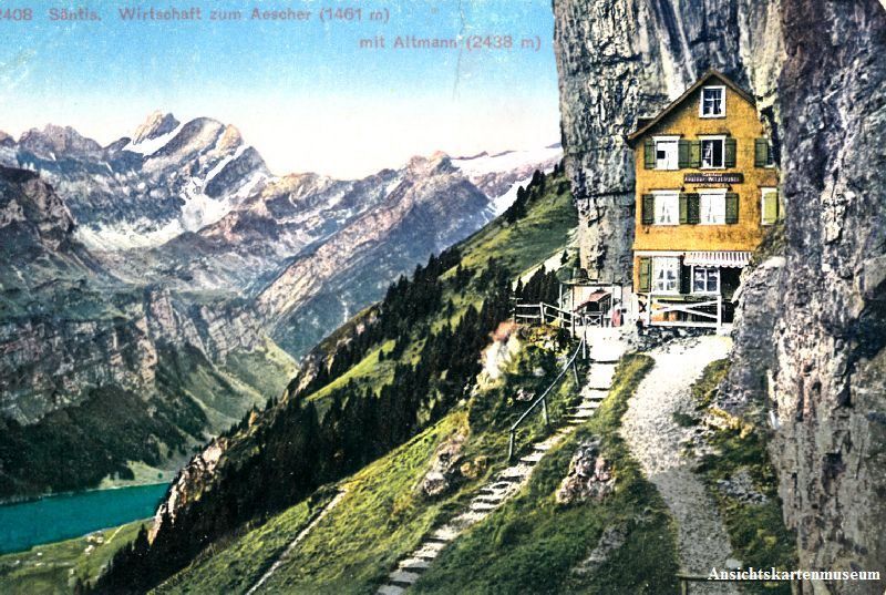 Cartoline postali: Aescher - mit Säntis + c1910 – Usato da Emmenbrücke venduto da teestube