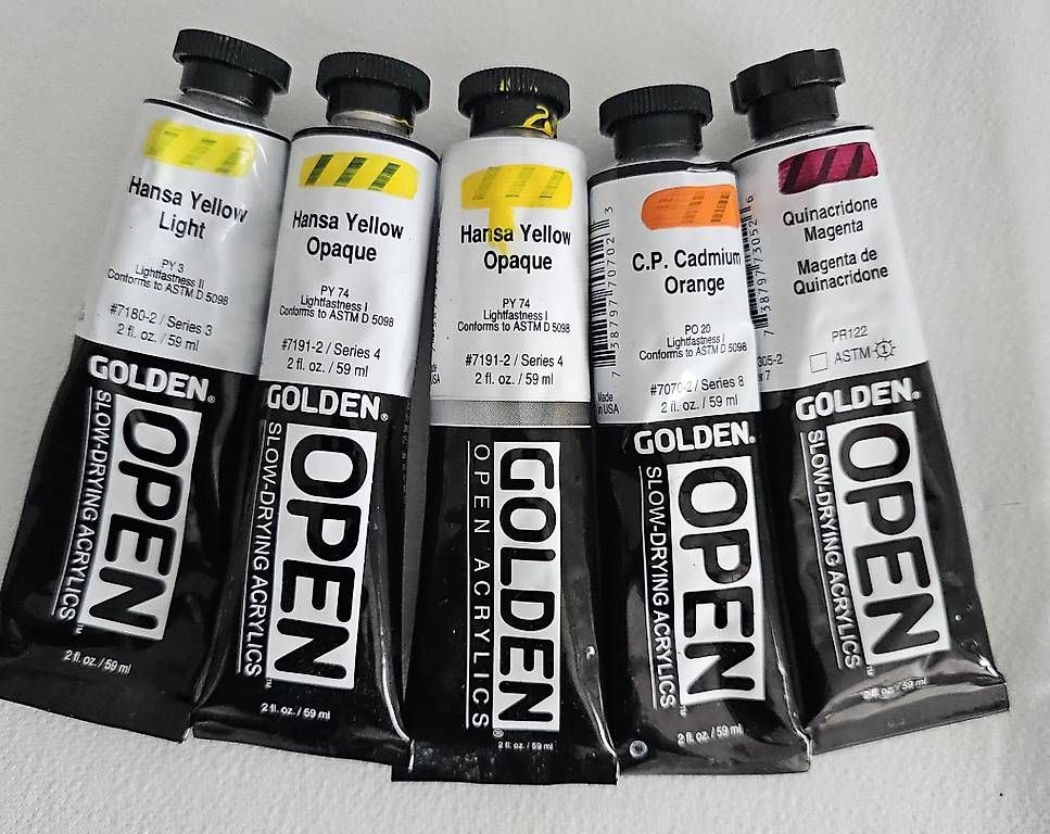 Farben: Golden OPEN Acrylfarben Set + Medium – Gebraucht aus Studen BE von A.Lagona