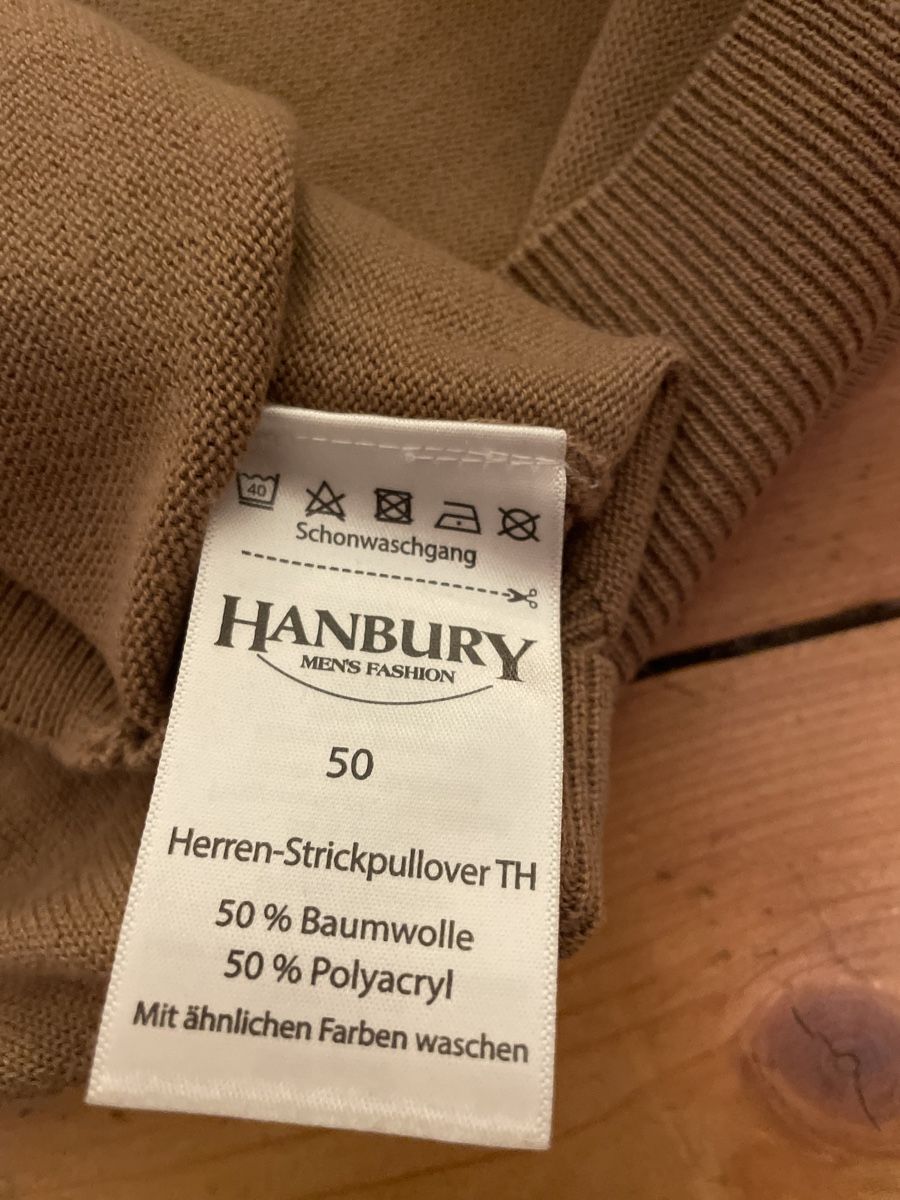 Maglioni & Felpe: HANBURY Herrenpullover Gr. 50 beige V-Ausschnitt – Usato da Münchwilen TG venduto da BBJO 3