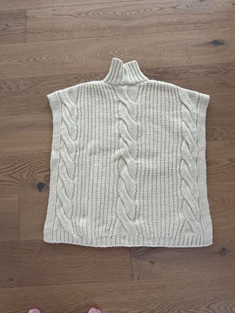 Zara Strick-Poncho Beige, Grösse S