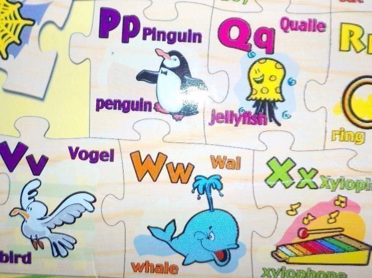 Puzzle: Großes Holz Lernpuzzle Alphabet – Usato da Meilen venduto da Exclusive00 3