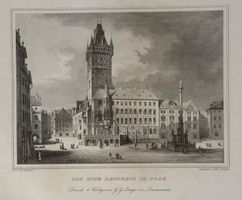 Poppel nach Lange, Stahlstich, 1842, PRAG, Tschechien