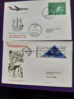 2 ältere Flugbrief Genf/Zürich - TRIPOLI/Libya 1964/1965