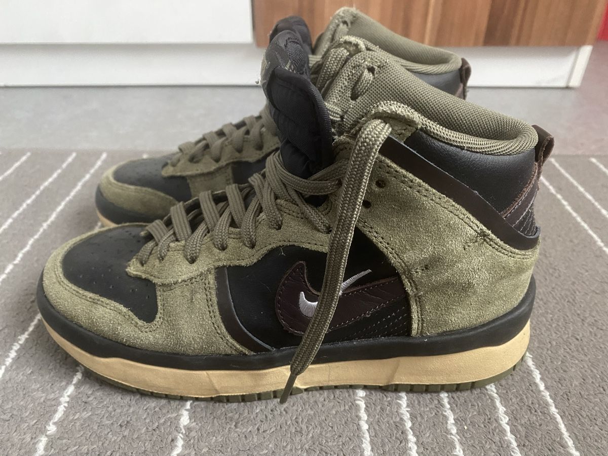 Nike Scarpe da uomo: Nike Sneaker Schuhe Dunk High Up olive Gr 38 – Nuovo (secondo la descrizione) da Grenchen venduto da Tirana 4