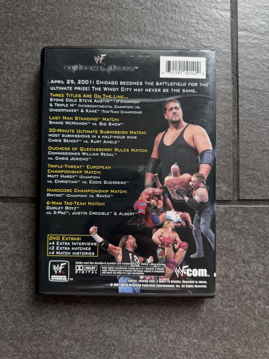 Alle DVDs: WWF Backlash 2001 DVD – Gebraucht aus Zürich von cENS0R 1