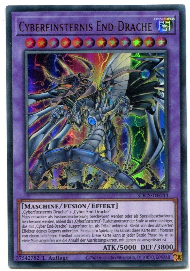 Yugioh Carte collezionabili: Yu-GI-OH Cyberfinsternis End Drache Ultra RAre SDCS-DE044 – Nuovo e nell'imballaggio originale da Chur venduto da -NewERA-