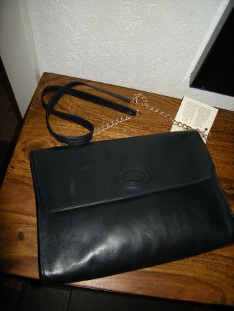 Abendtasche Umhängetasche Echt Leder Dunkelblau
