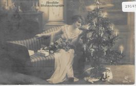 Herzliche Weihnachtsgrüsse - Frau mit