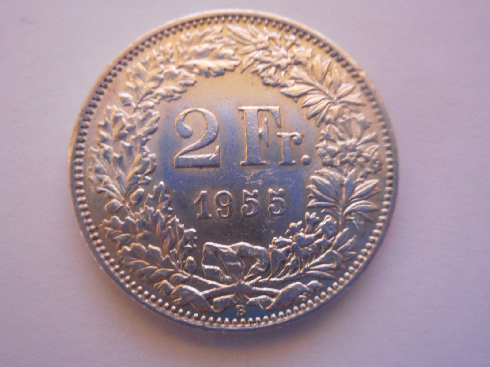 Tutti le monete: 2 Fr. 1955 silber  vorz – Usato da Kriegstetten venduto da pizlad2010