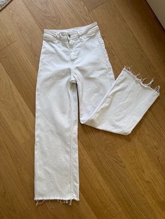 Mango MNG Catherine Wide Leg Jeans weiss – Grösse 38