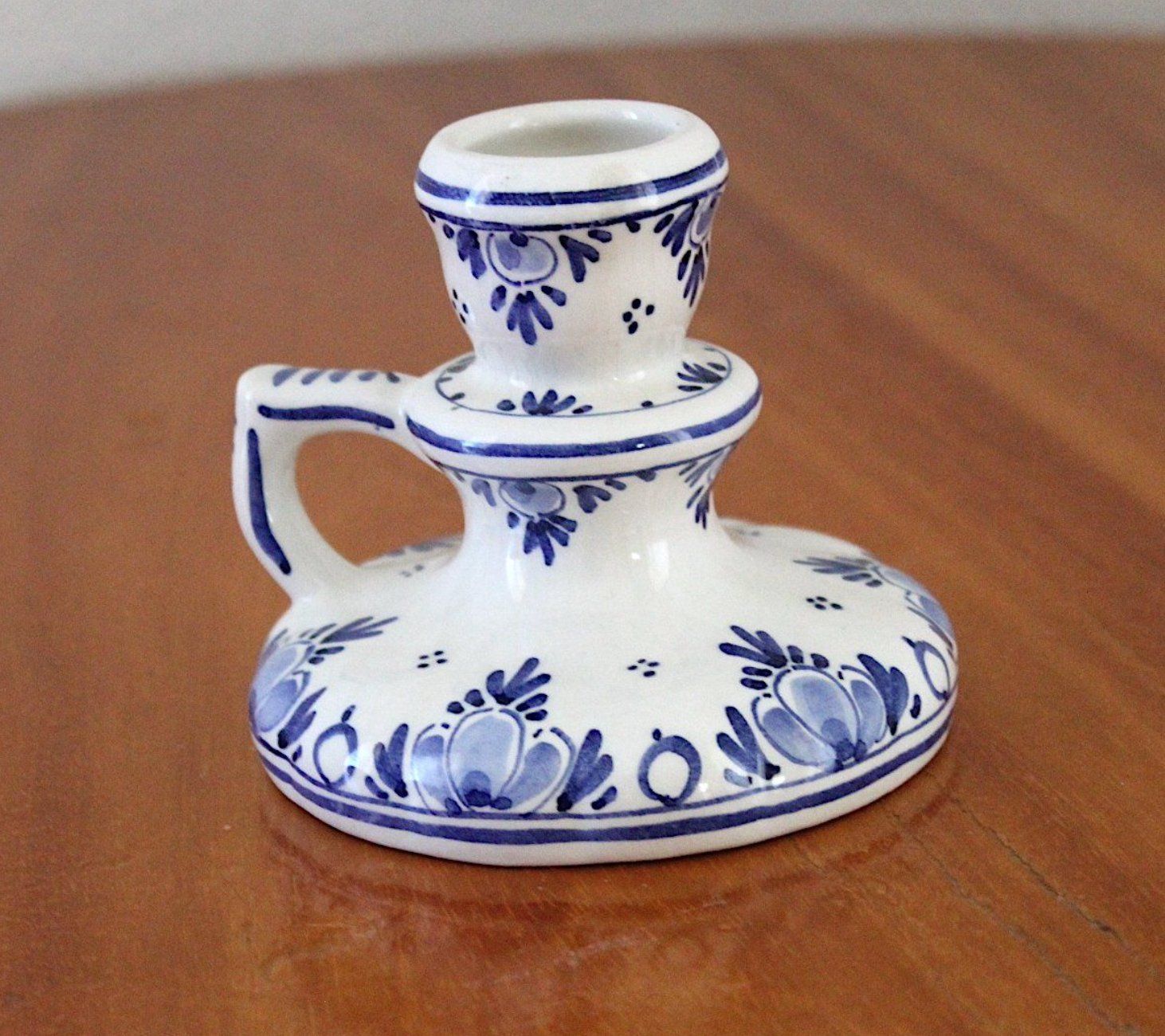 Portacandele: Vintage Delft Kerzenhalter – Usato da Locarno venduto da fripui 3