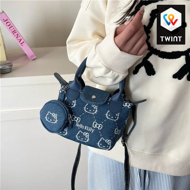Borse da donna: Sac à main en Denim Hellokitty – Nuovo e nell'imballaggio originale da Saignelégier venduto da novamarket 1