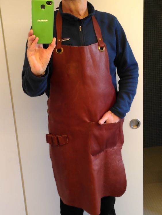 Lederschürze Für Schweißen - Hitzebeständige Arbeitsschürze