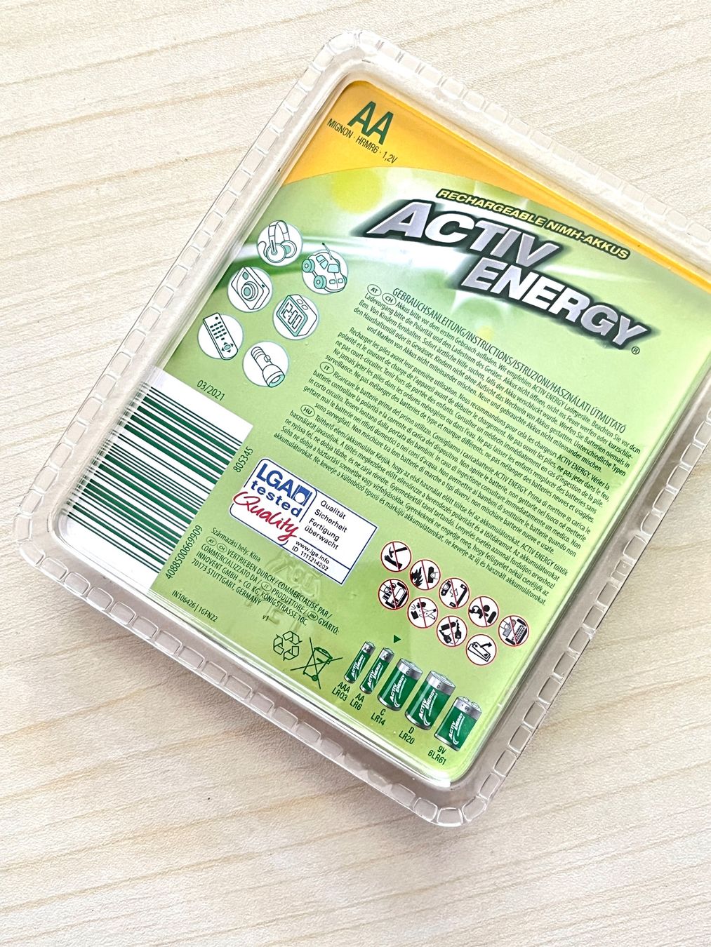 Originalverpackte AA Akkus Activ Energy Plus  4 Stück (Neu (gemäss