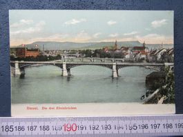BASEL 3 RHEINBRÜCKEN AUFWÄRTS BS AK WELTPOSTVEREIN