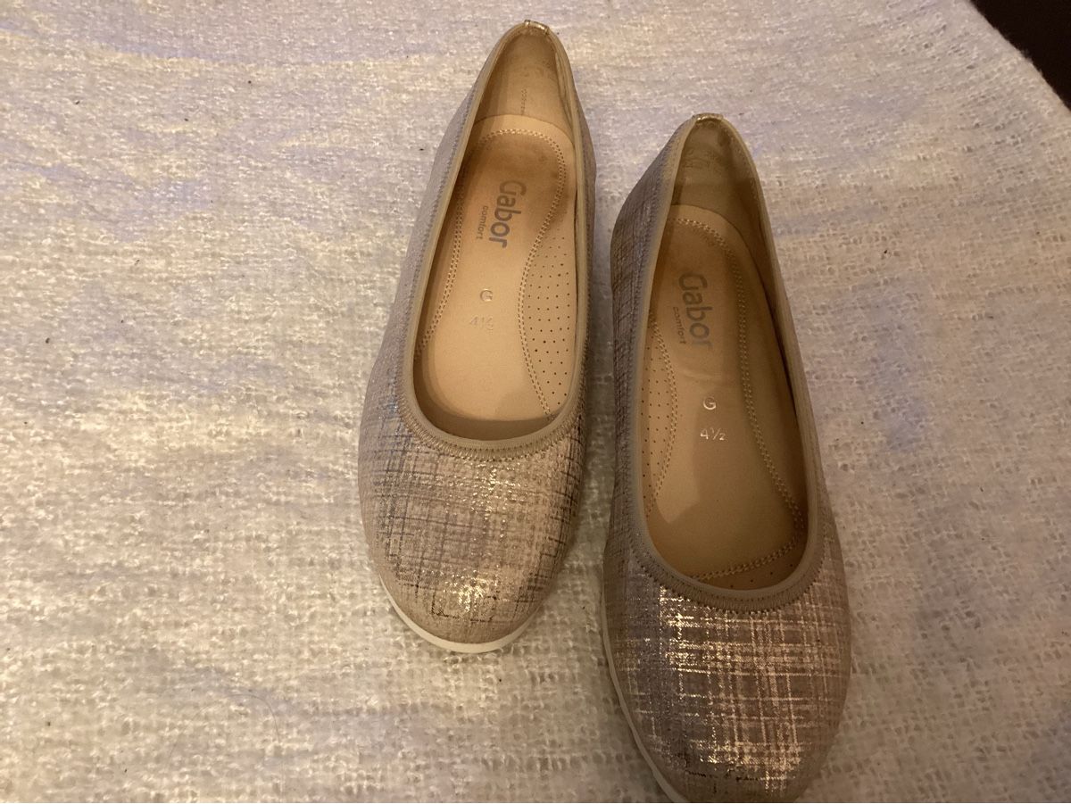 Gabor Scarpe da donna: Gabor Ballerinas, Gr. 4,5 ,Gold Optik – Usato da Cham venduto da Lanza08 1