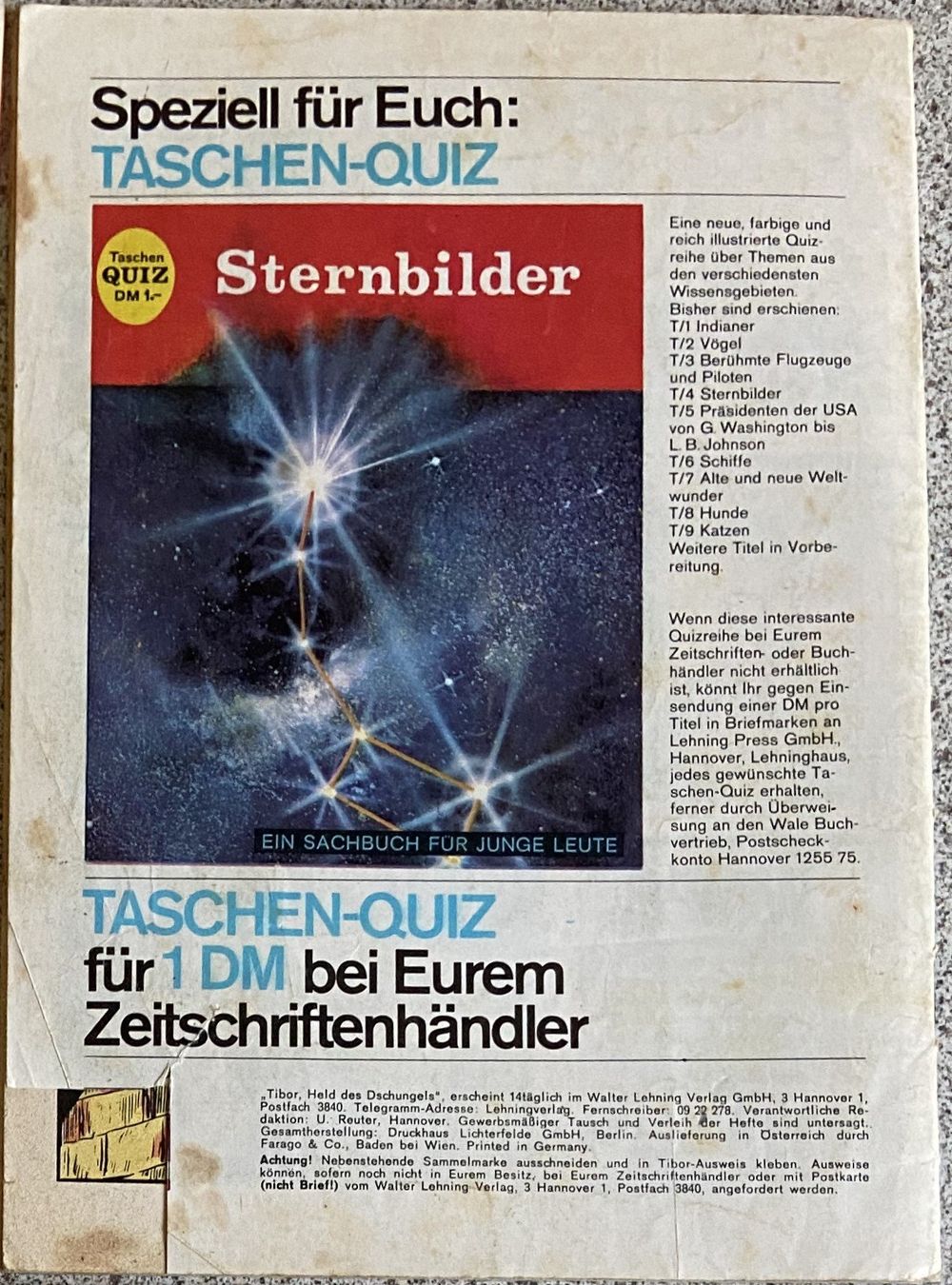 BD: Comic Hefte Tibor Held des Dschungels Nr. 139, 144, – D'occasion à Böckten par Hansi36 1