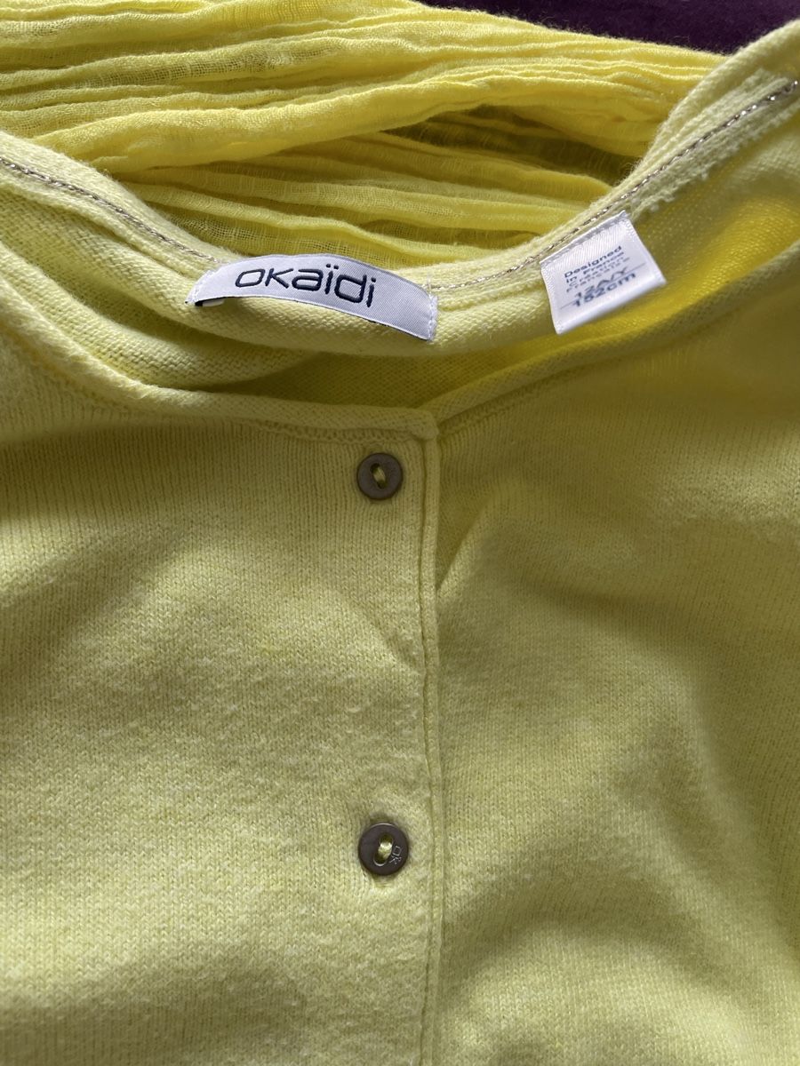 Okaidi Pullover & Sweatshirts: Cardigan Okaidi Gr. 152 Gelb – Gebraucht aus HORGEN von paris007 1