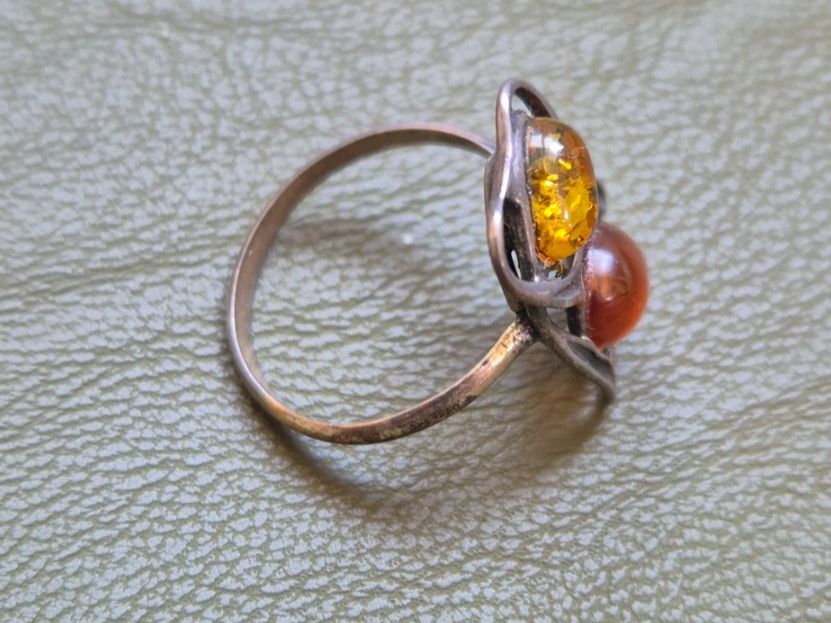 Anelli: Bernstein Ring, Baltikum, Silber, Vintage, Unikat – Usato da St. Gallen venduto da Mar_cx6m 6