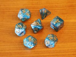 Würfel Set Hellblau für D&D / RPG Spiele