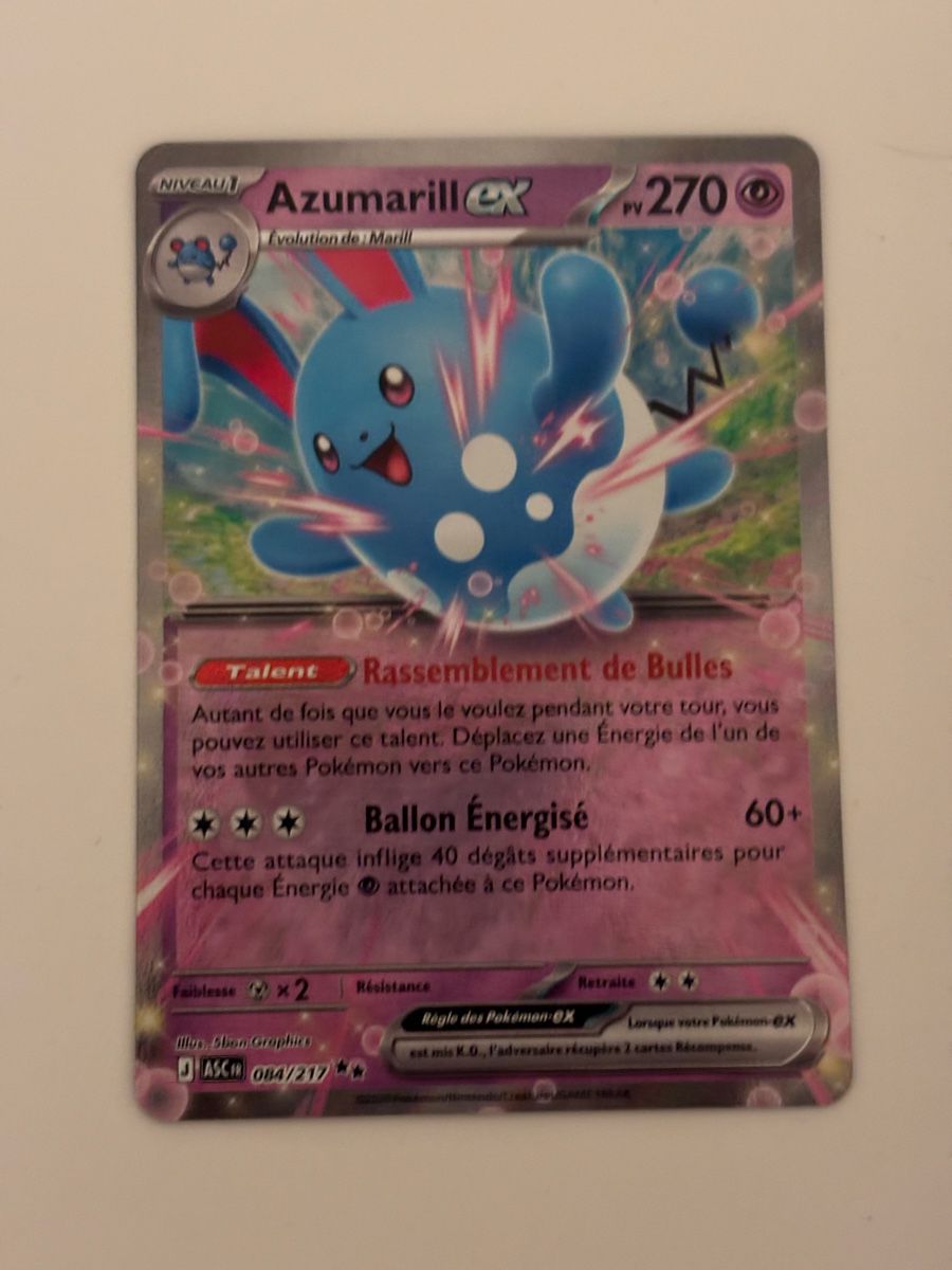 Pokémon Sammelbilder & Trading cards: Carte Pokémon AZUMARILL asc 084 fr – Neu (gemäss Beschreibung) aus lausanne von helderj