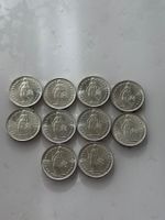 10 x 2 Franken 1967  Silber  Stempelglanz