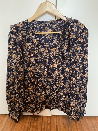 Chemisier SHEIN fleuri bleu marine taille S excellent état
