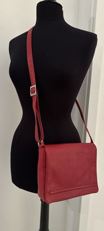 Rote Ledertasche Bodenschatz Umhängetasche
