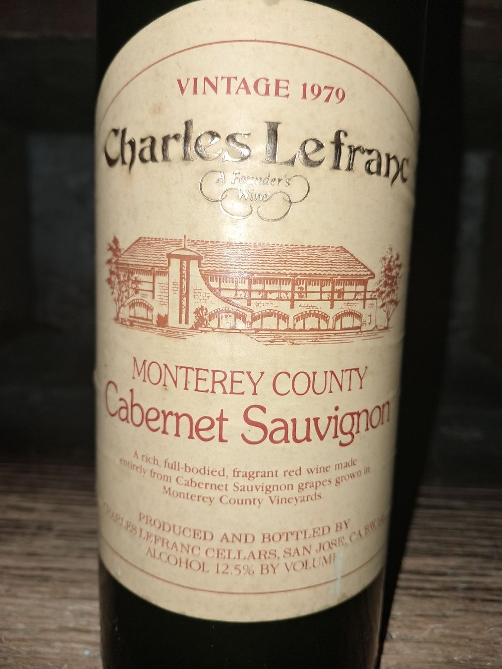 Vino: Cabernet Sauvignon Charles Lefranc 1979 – Nuovo e nell'imballaggio originale da Le locle venduto da juliensaran 1