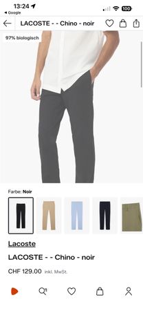 LACOSTE Chino noir