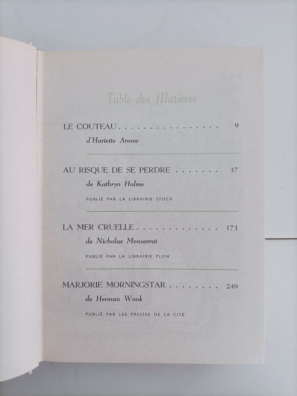 Libri: Sélection du livre 1957 vol IV Automne / Sélection du reader – Usato da crans montana venduto da AB3963 2