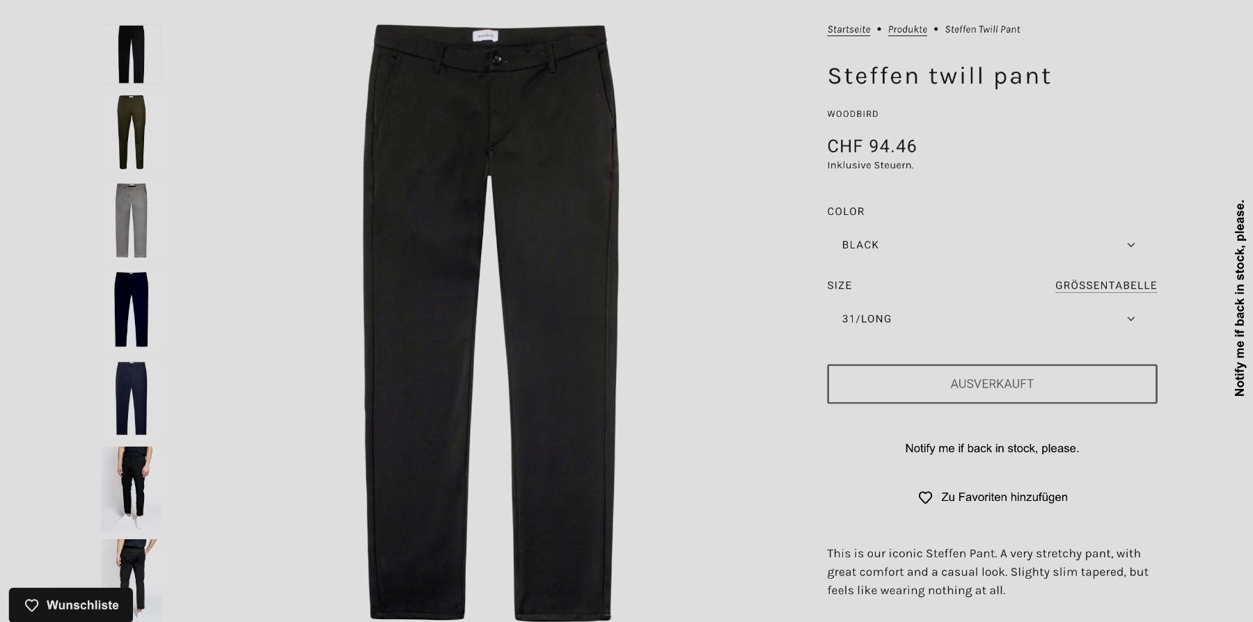 Hosen: Woodbird Twill Pant Black - Gr. 31 – Gebraucht aus Basel von Benji_4051 4