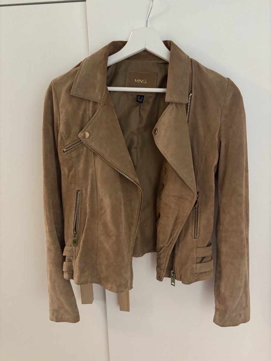 Mango Giacche: MANGO Echtleder-Bikerjacke braun – Gr. S – Usato da Geroldswil venduto da ele_7hkp 2