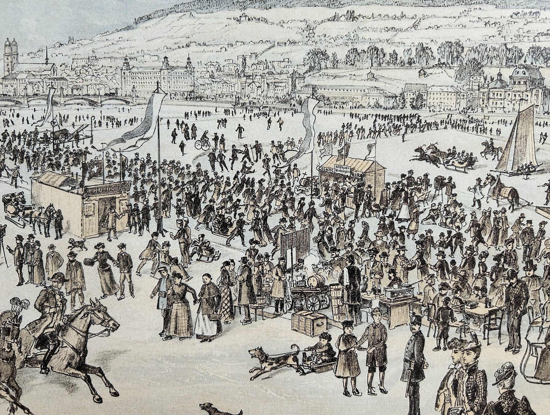 Poster & Bilder: SEEGRÖRNI IN ZÜRICH 1891 – Gebraucht aus Zürich von Domus09 7