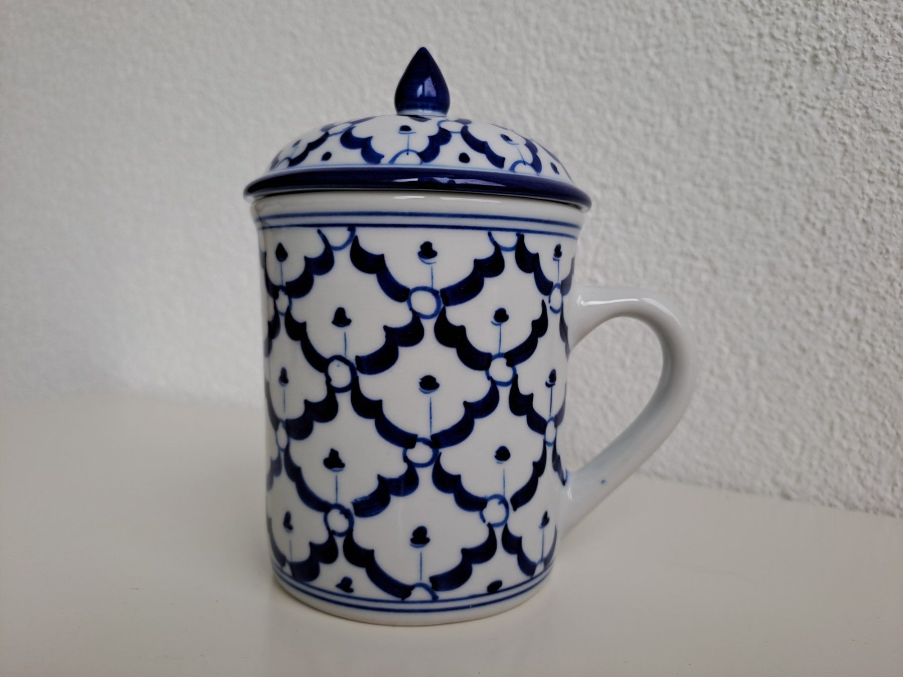 Tazze: Thailändische Tasse mit Deckel blau – Usato da Volketswil venduto da ronbons 1