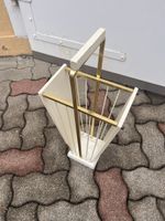 Schirmständer 50er Jahre Mid Century Gold & Weiss – Design