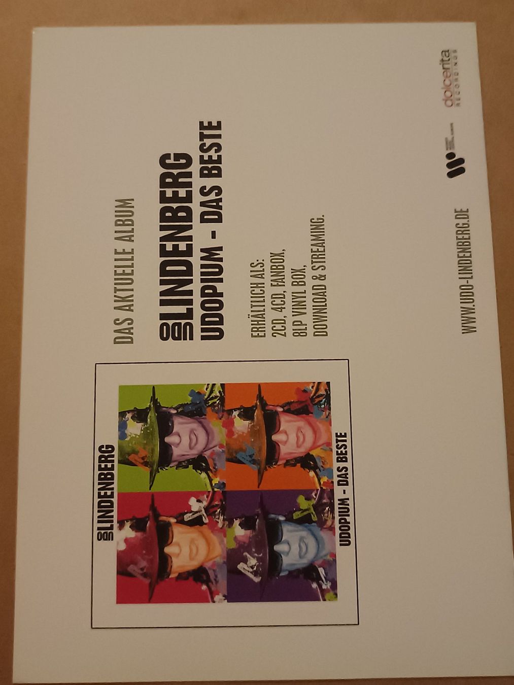 Autografi: Udo Lindenberg -  handsigniert – Usato da Menziken venduto da Artographs 1