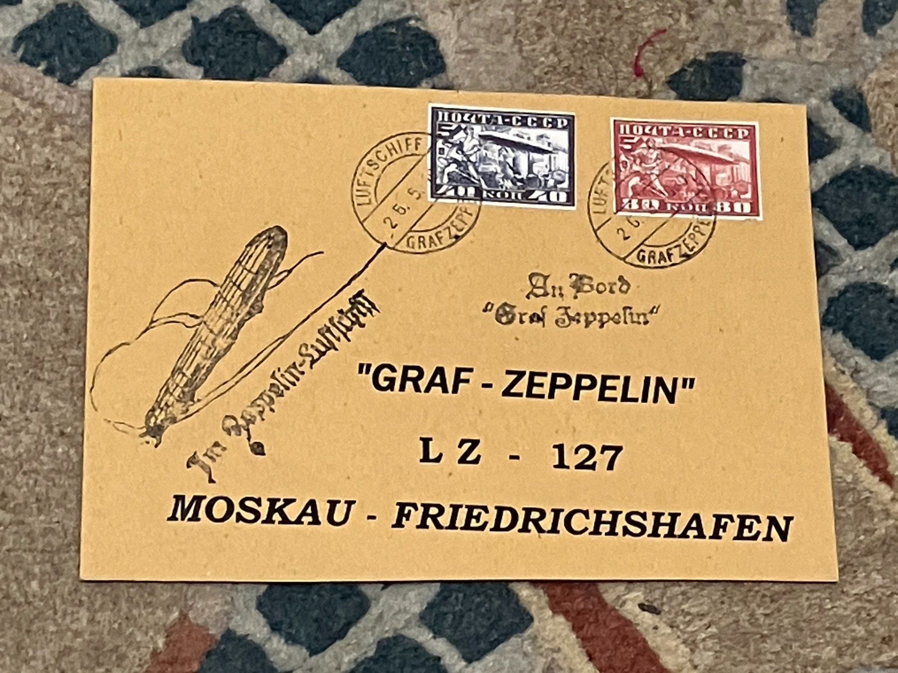 Tutti i francobolli: Luftschiff Postkarte Graf Zeppelin – Usato da Koblenz venduto da mar_c2pj