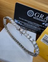 Bracelet argent avec diamants moissanite de 5,6 ct certifiés
