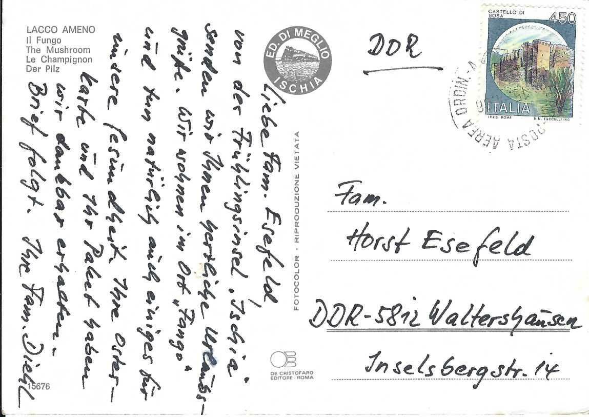 Cartoline postali: Lacco Ameno, Ischia, Ansichtskarte – Usato da St. Gallen venduto da napa6162 1