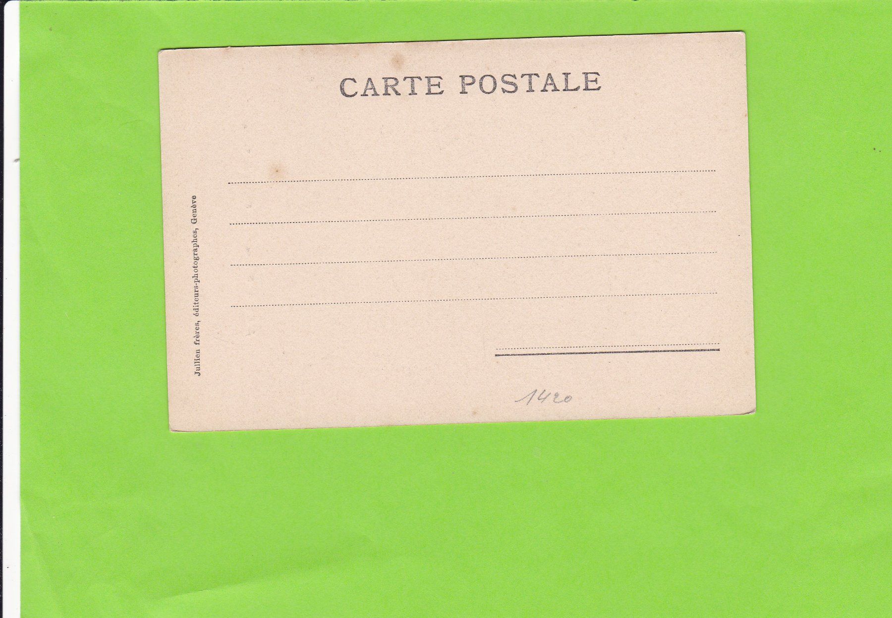 Cartoline postali: Genève- La Chaise de Calvin – Usato da St. Peterzell venduto da neckertal 1