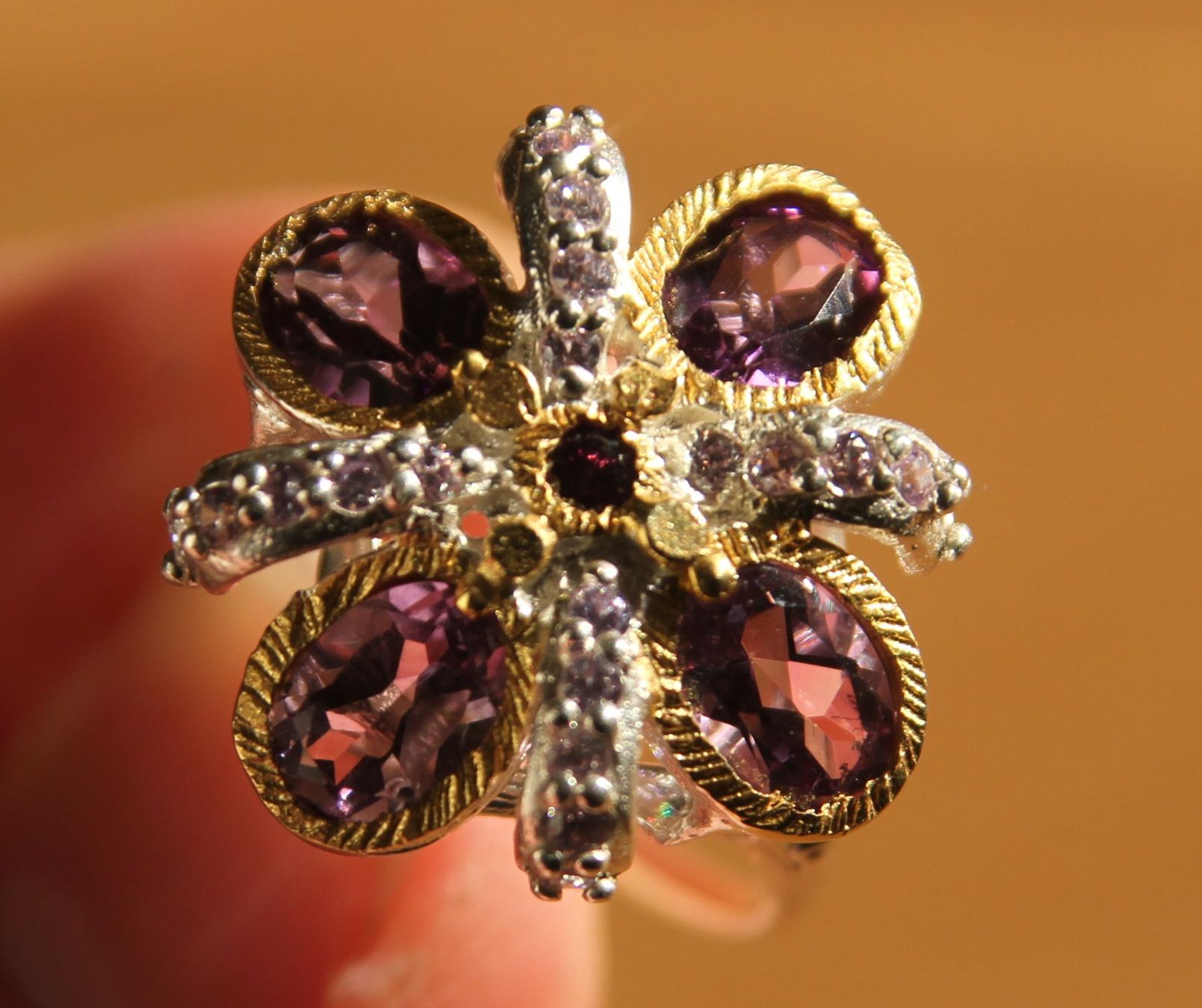Anelli: NEU: Amethyst Ring Schmuck Ringgrösse 55 – Nuovo (secondo la descrizione) da Matten b. Interl venduto da SCHMUCKGALERIE 5