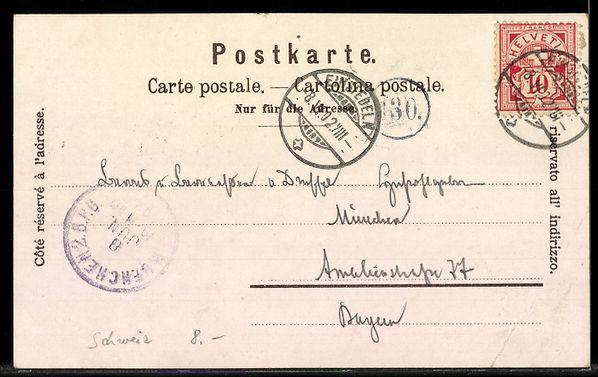 Cartes postales: Lithographie Einsiedeln, Gnaden-Mutter, Festzug, Kloster – D'occasion à Berlin par bartko-reher 1