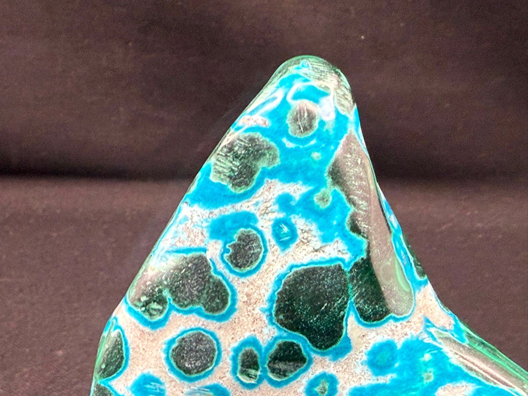 Minerali & Pietre curative: Malachit und Chrysocolla poliert – Usato da Schinznach Bad venduto da Demerald 3
