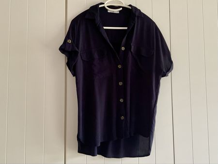 HAILYS Kurzarmbluse Grösse M Farbe Navy