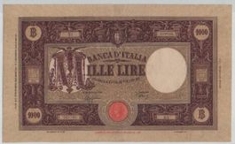 LIRE 1000 GRANDE "M" (FASCIO)  2° TIPO- 12.12.1942 - ITALIA